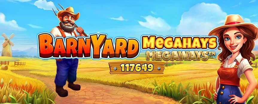 It’s time to muck in on the reels of Barnyard Megahays Megaways! With up to 117,649 win ways, you can reap the rewards of Free Spins, Special Symbols and more!