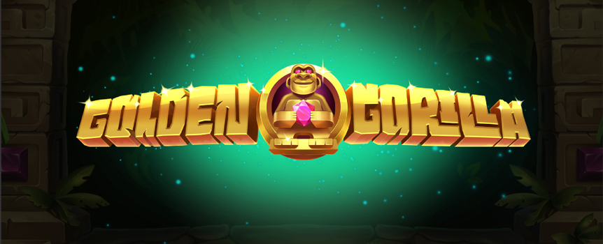 A gold, gorillas and an ancient temple all locked inside one pokie! The Golden Gorilla pokie is light on bananas and big on the riches. Five reels, three paylines and filled with free spins, bonus rounds and expanding wilds!