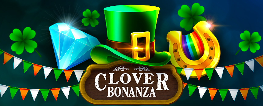 Play the Clover Bonanza online slot today at Joe Fortune and see if you get lucky and win the game’s top prize, which is a staggering 15,000x your bet!