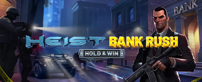 Time to show off that inner criminal mastermind in the game Heist: Bank Rush on Joe Fortune. This bank heist slot has a thrilling Bonus Mini-Game, Wilds, and Diamond Bonuses. 