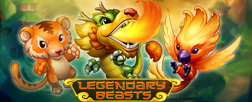 Step into a mystical world when you play Legendary Beasts at Joe Fortune and see if you can scoop this online slot’s giant jackpot worth 3,856x your bet!