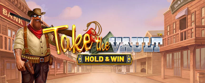 Try your luck at landing all the riches with the fearless bandit in the Take the Vault online slot game at Joe Fortune.