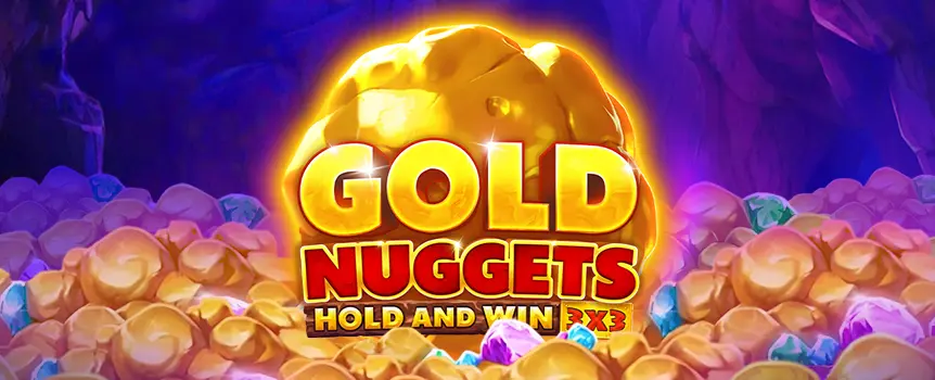 Play the action-packed Gold Nuggets online slot here at Joe Fortune and see if you can win the gigantic top prize, worth an incredible 2,484x your bet!