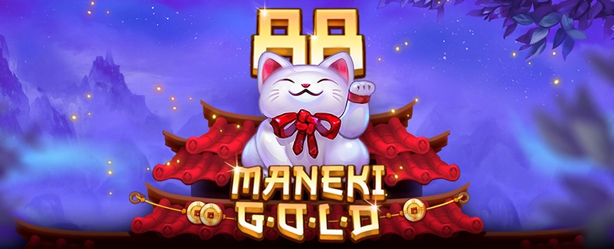 Spin the Reels of Maneki 88 Gold today for up to 300 Free Spins, 4 different Jackpots, and Huge Payouts up to 2,614x your stake!