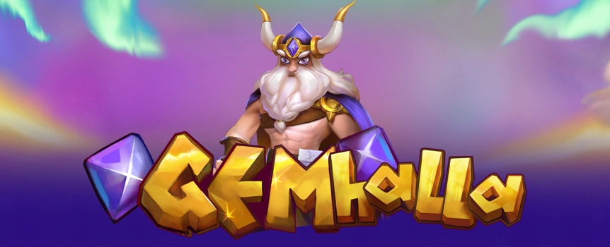 You'll experience Scandinavian Mythology as well as gigantic Cash Prizes fit for a God when you play Gemhalla! 