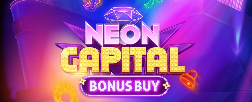 Neon Capital Bonus Buy is a 3 Row, 5 Reel, 10 Payline pokie with Gigantic Cash Prizes up to 10,000x your stake on offer! Play now.

