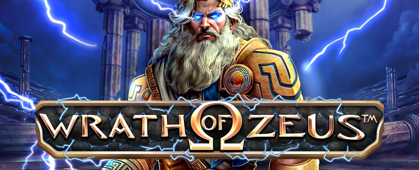 Enjoy the Wrath of Zeus online slot today, right here at Joe Fortune! See if you can win the game’s giant top prize, which is worth thousands of dollars!