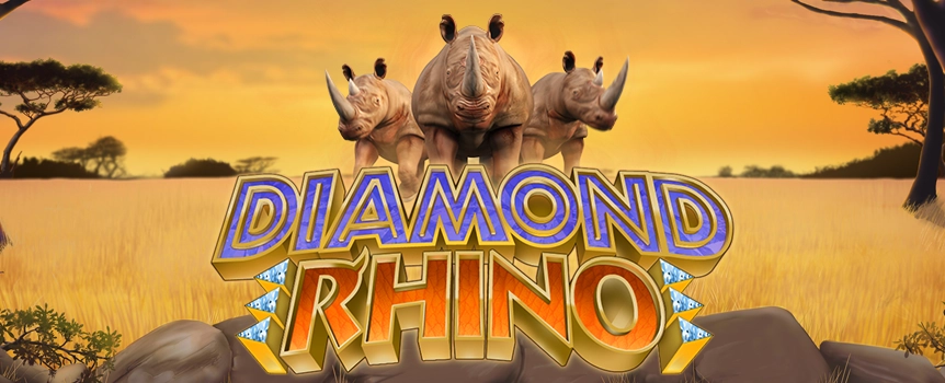 Play the fantastic Diamond Rhino  online slot today at Joe Fortune and see if you can win one of the game’s top prizes, which can be worth thousands.
