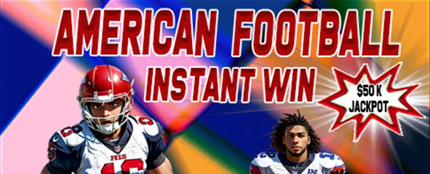 Scratch to Match on American Football Instant Win today for your chance to trigger Payouts up to 50,000x your stake! Play now.
