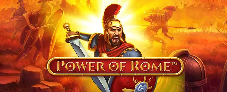Power of Rome is a 3 Row, 5 Reel, 20 Payline pokie with Free Spins, Wild Multipliers and Cash Prizes up to 2,500x your stake on offer!