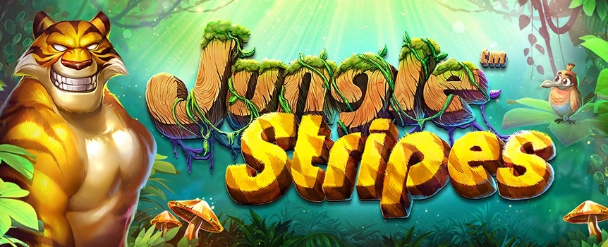Get ready for an adventure with the Jungle Stripes online slot at Joe Fortune. Can you hit the lucrative free spins bonus and win the giant 500x top prize?