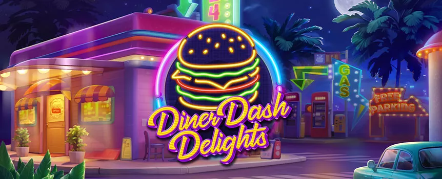 Drive up to the diner for some delicious spins on the reels of Diner Dash Delights. Enjoy tasty treats like Gravalanches and Free Spins on the neon-lit reels!