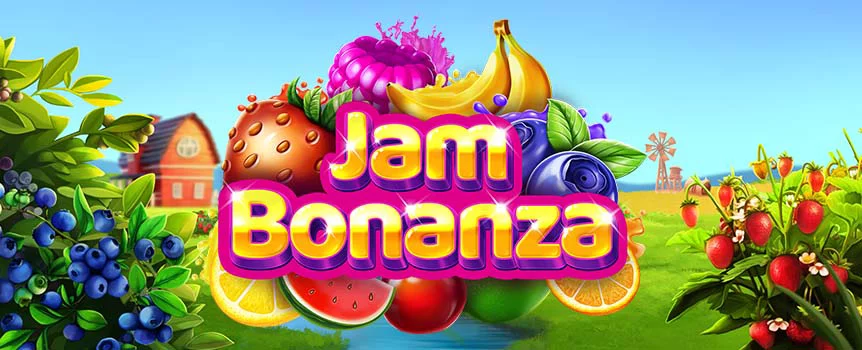 Jam Bonanza lets you enjoy gaming down on the farm, with tons of appetizing features like Free Spin rounds, random Multipliers, and cascading symbols. 
