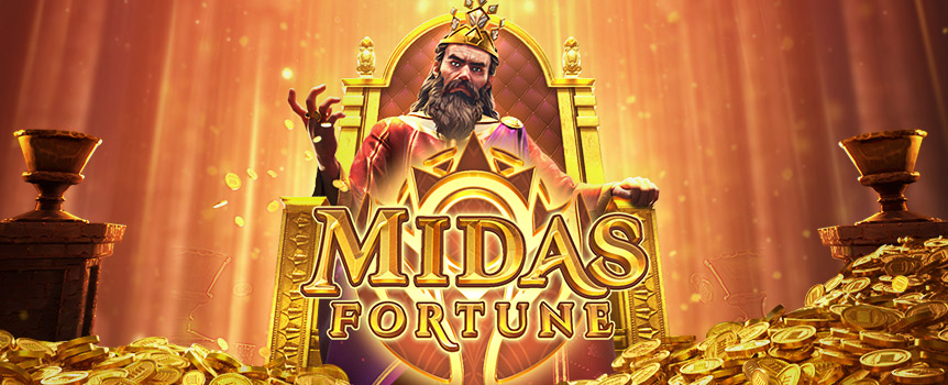 Midas Fortune is a 5 Row, 5 Reel pokie with Cascading Reels, Free Spins, Wild Multipliers and Payouts up to 5,000x your stake!
