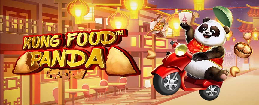 Eat at a premium Chinese restaurant and chase four potential jackpot prizes when you play the Kung Food Panda online slot game at Joe Fortune.